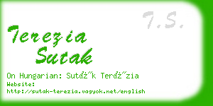 terezia sutak business card